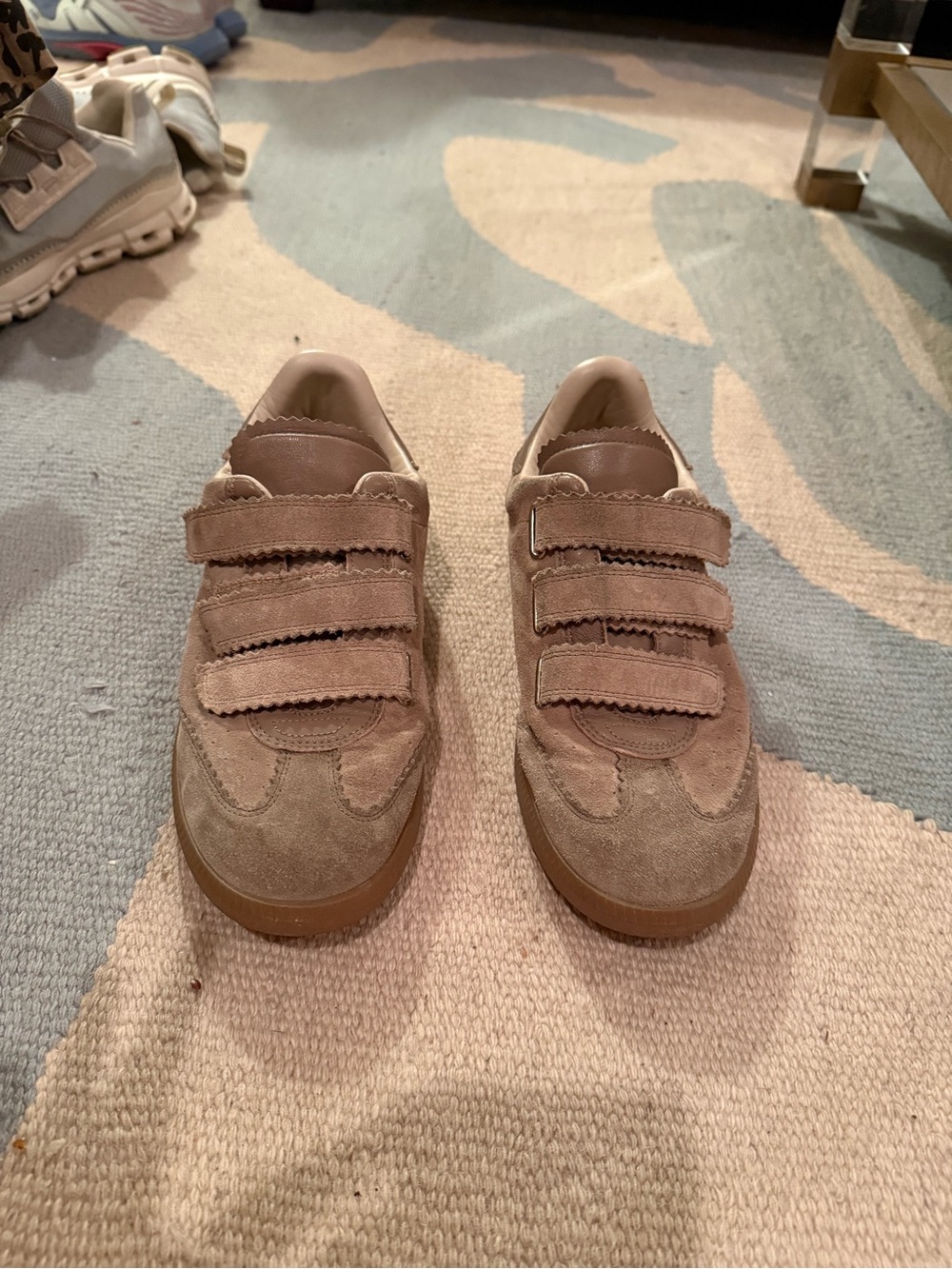 Isabel Marant Suede Sneakers in Taupe